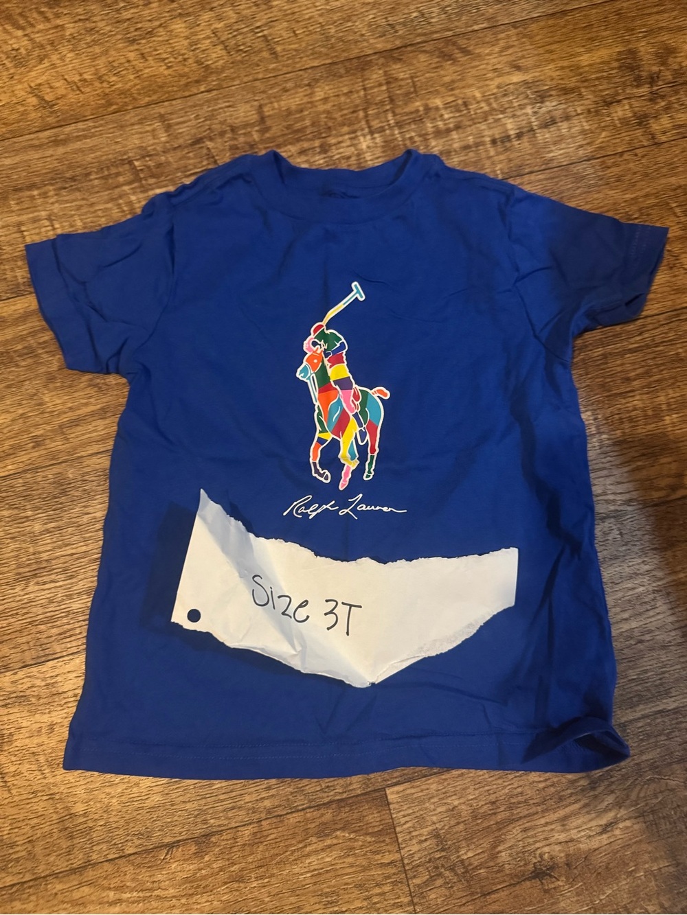 Ralph Lauren Royal Blue Toddler Polo Player Graphic Tee